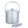 3 Quart Double Wall Ice Bucket w/Lid And Ice Tong w/Single Band